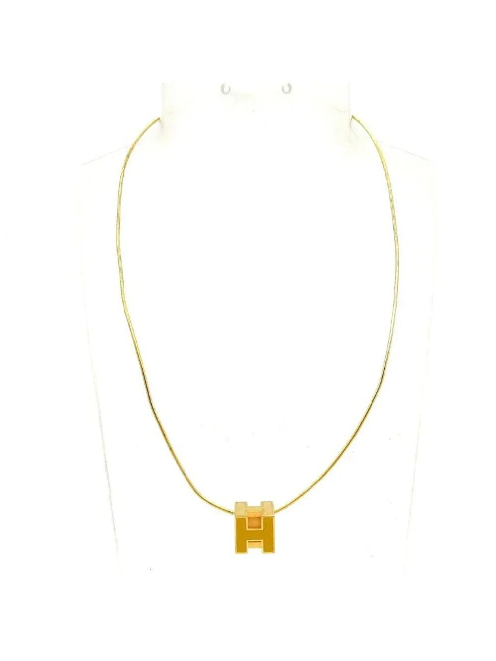 Hermes Necklace Cage d'H Gold Yellow